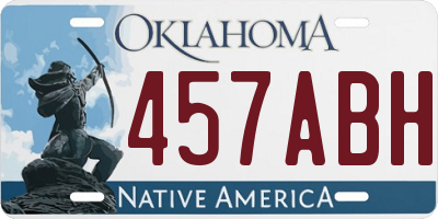OK license plate 457ABH