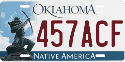 OK license plate 457ACF