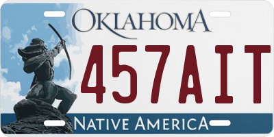 OK license plate 457AIT