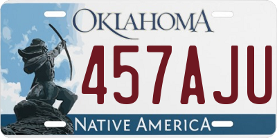 OK license plate 457AJU