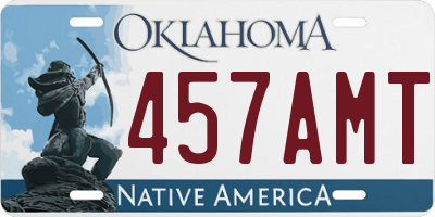 OK license plate 457AMT