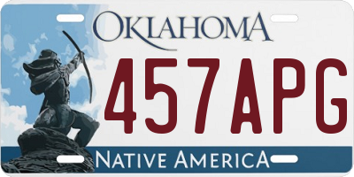 OK license plate 457APG