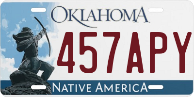 OK license plate 457APY