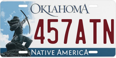 OK license plate 457ATN