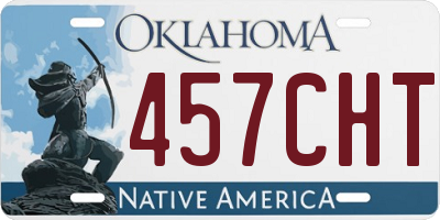 OK license plate 457CHT