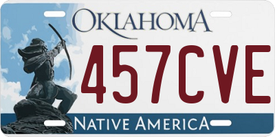 OK license plate 457CVE
