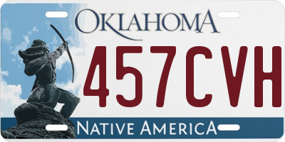 OK license plate 457CVH