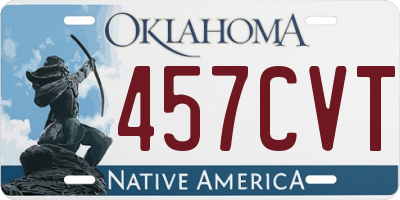 OK license plate 457CVT