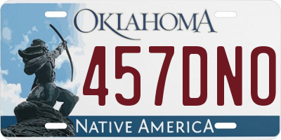 OK license plate 457DNO
