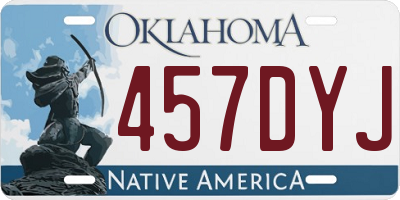 OK license plate 457DYJ