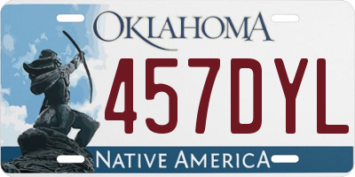 OK license plate 457DYL