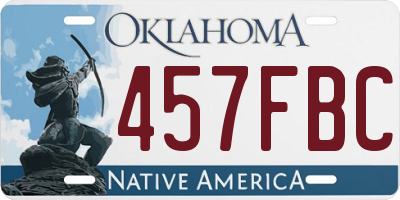 OK license plate 457FBC