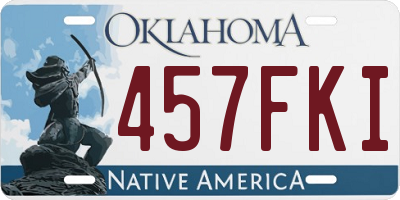 OK license plate 457FKI