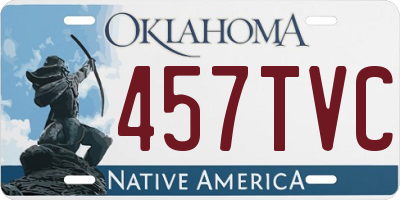 OK license plate 457TVC