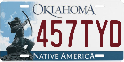 OK license plate 457TYD
