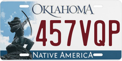 OK license plate 457VQP