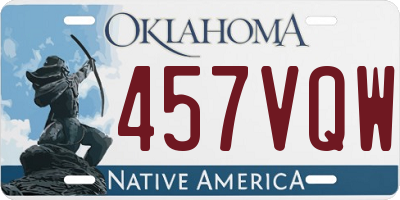 OK license plate 457VQW