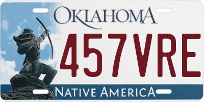 OK license plate 457VRE