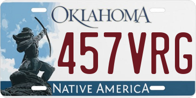 OK license plate 457VRG