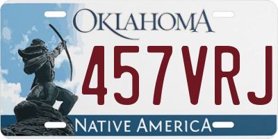 OK license plate 457VRJ