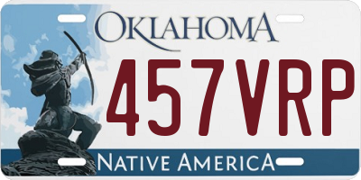 OK license plate 457VRP
