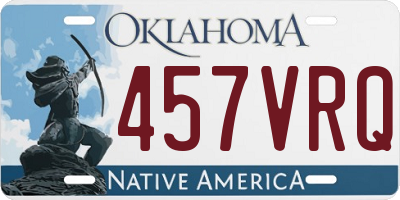 OK license plate 457VRQ