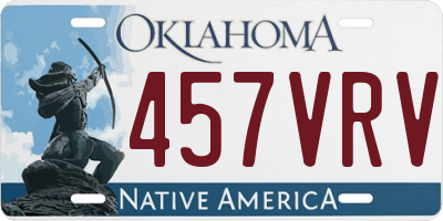 OK license plate 457VRV