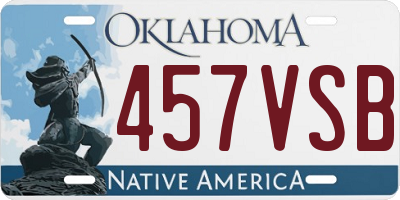 OK license plate 457VSB
