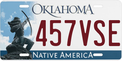 OK license plate 457VSE