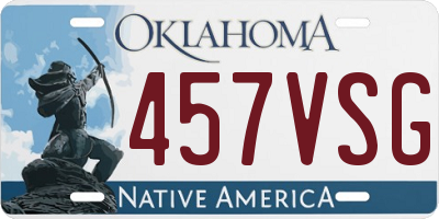 OK license plate 457VSG