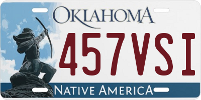 OK license plate 457VSI