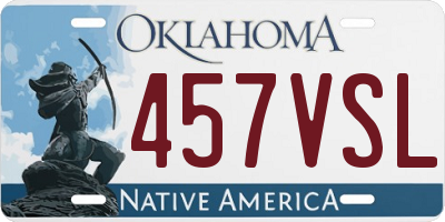 OK license plate 457VSL