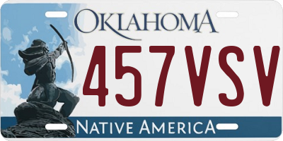 OK license plate 457VSV