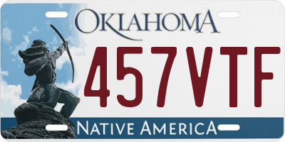 OK license plate 457VTF