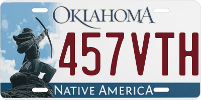 OK license plate 457VTH