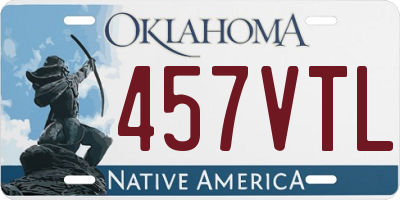 OK license plate 457VTL