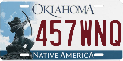 OK license plate 457WNQ