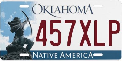 OK license plate 457XLP