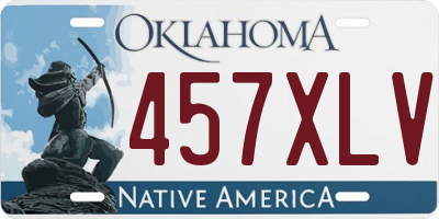 OK license plate 457XLV