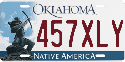OK license plate 457XLY