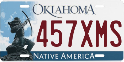 OK license plate 457XMS