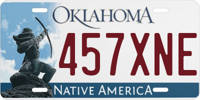 OK license plate 457XNE