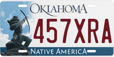 OK license plate 457XRA