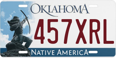 OK license plate 457XRL