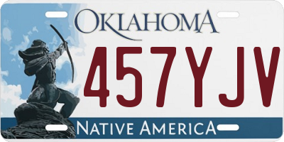 OK license plate 457YJV