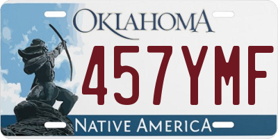 OK license plate 457YMF