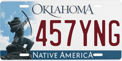 OK license plate 457YNG