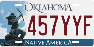 OK license plate 457YYF