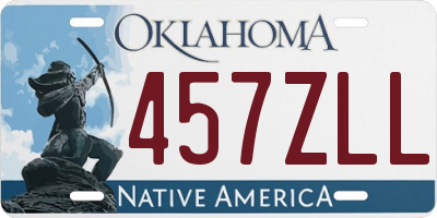 OK license plate 457ZLL