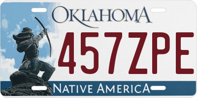 OK license plate 457ZPE